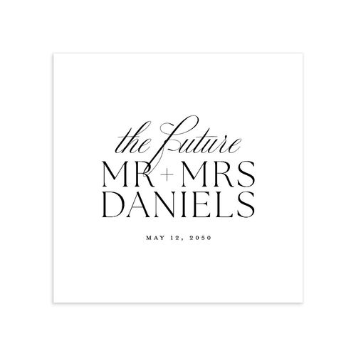 Classic Capture Engagement Party Cocktail Napkins Midnight Napkin Uncoined