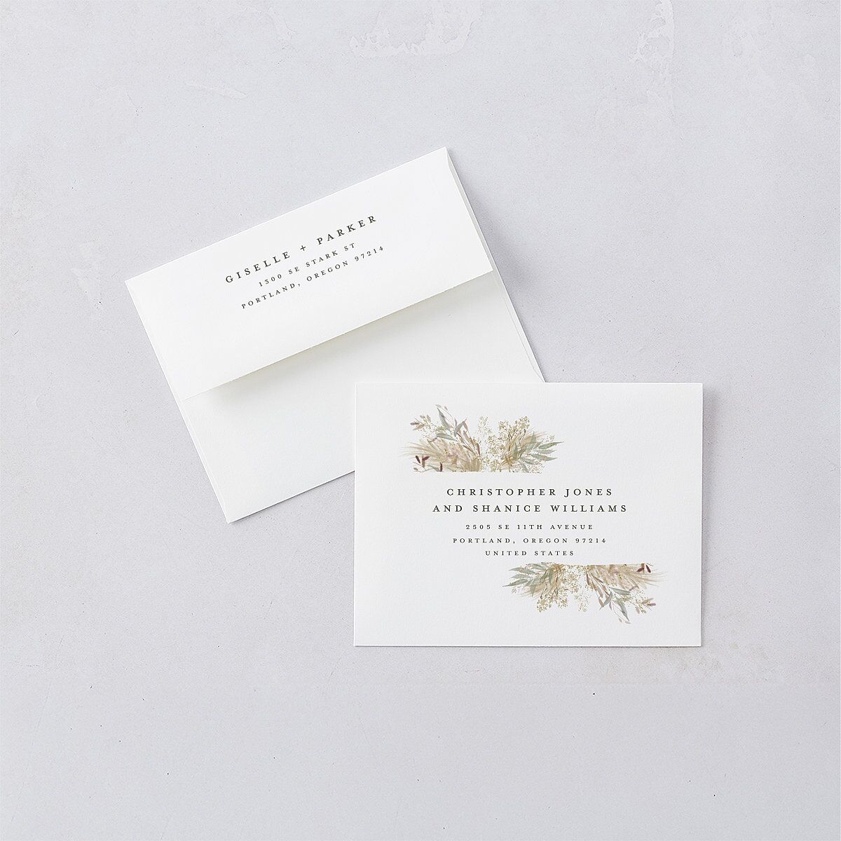 Ethereal Pampas Thank You Cards Gold Thyme