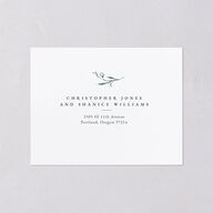 Illustrated Vines All-in-One Wedding Invitations Hunter Green Signature Light Both Recipient and Return Addresses No