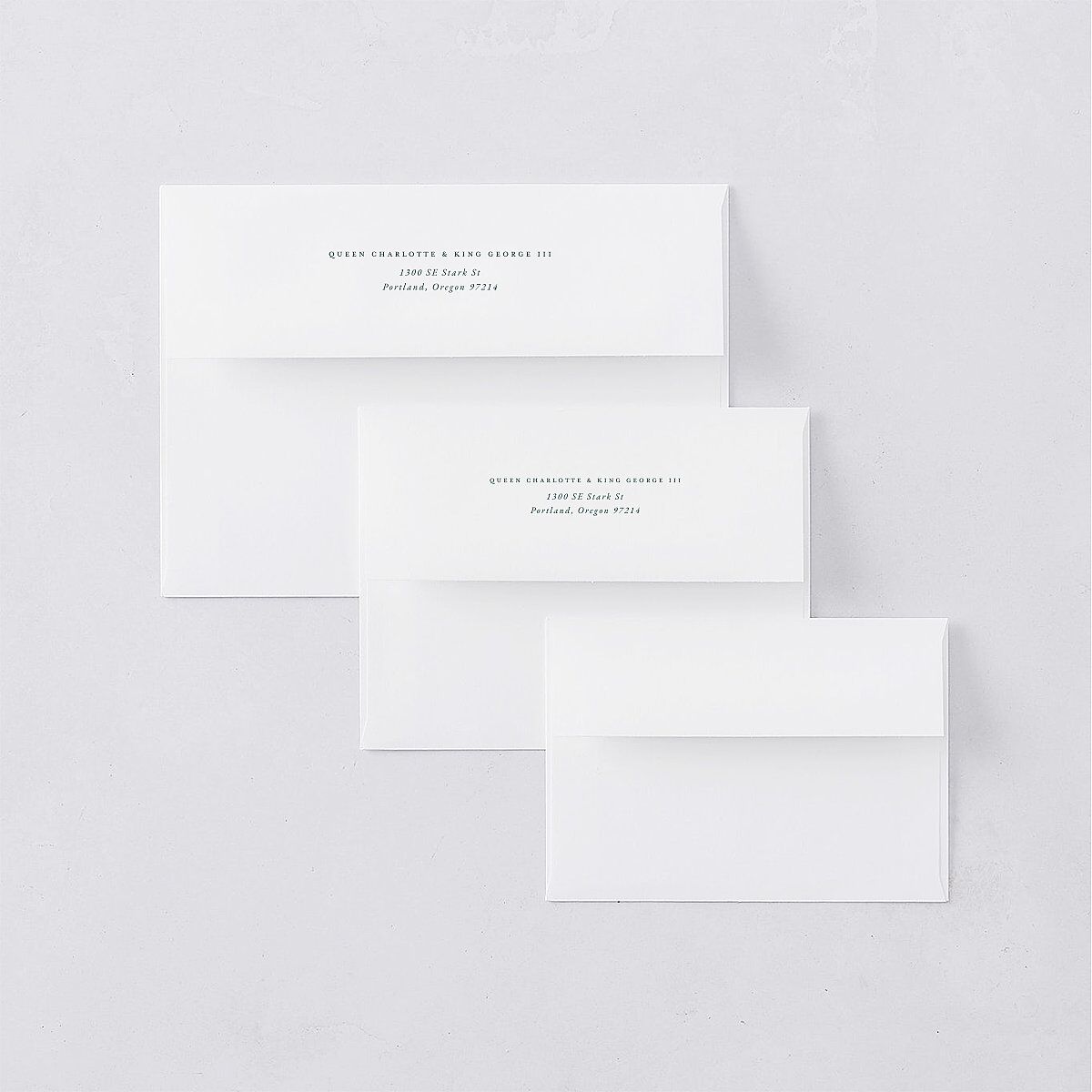 Rose Garden Crest Response Card Envelopes by Bridgerton White Dark Emerald Return Address Signature Standard