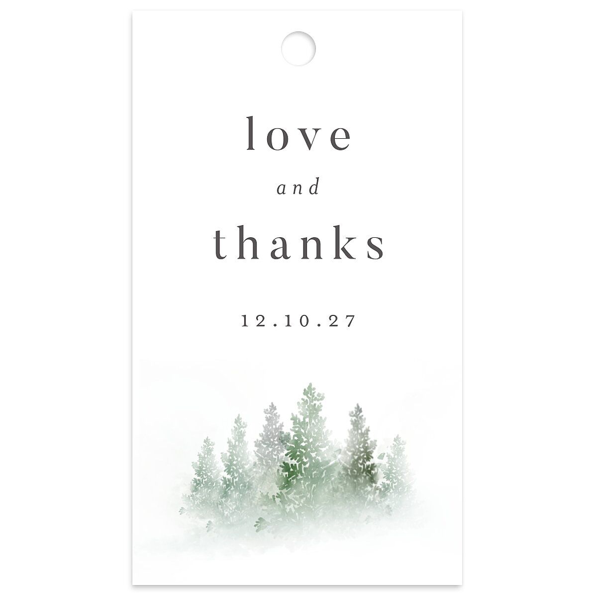 Mountain Mist Favor Gift Tags