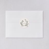 Gilded Monogram Wedding Stickers Dark Camo Circle