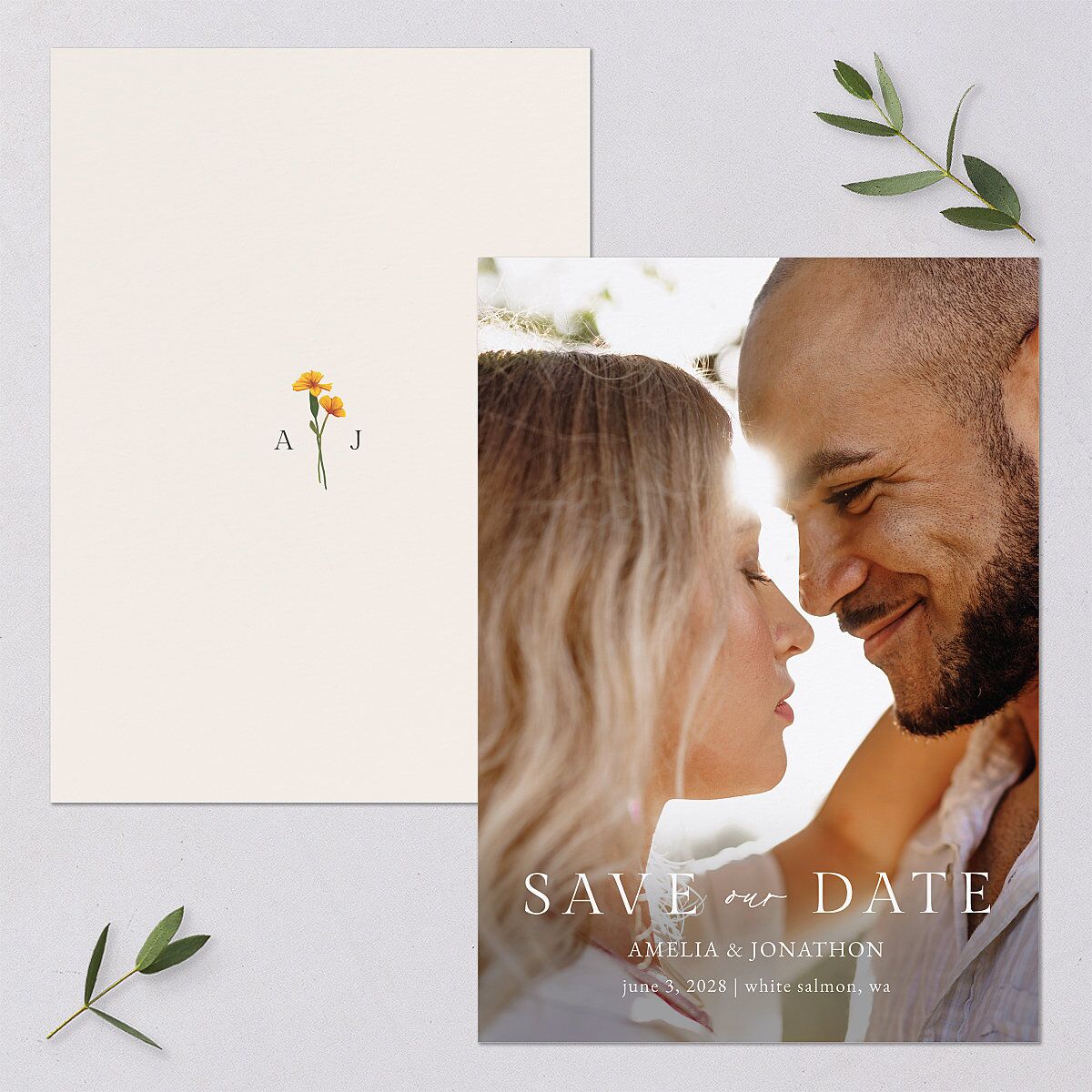 Wild Daisies Save the Date Cards — view 1