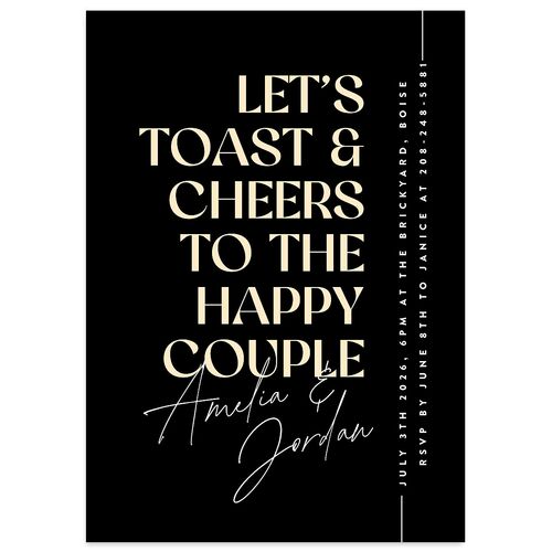 Wedding of the Century Rehearsal Dinner Invitations Midnight Signature Blank Standard