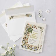 Medieval Renaissance Wedding Invitations Moss Signature Blank No Standard