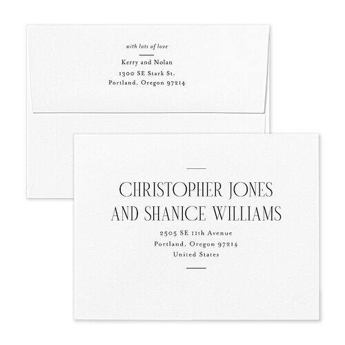 Cosmopolitan Thank You Card Envelopes Blue Champagne Return Address Signature Standard