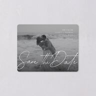 Gilded Corner Save The Date Magnets Pure White Magnet Paper