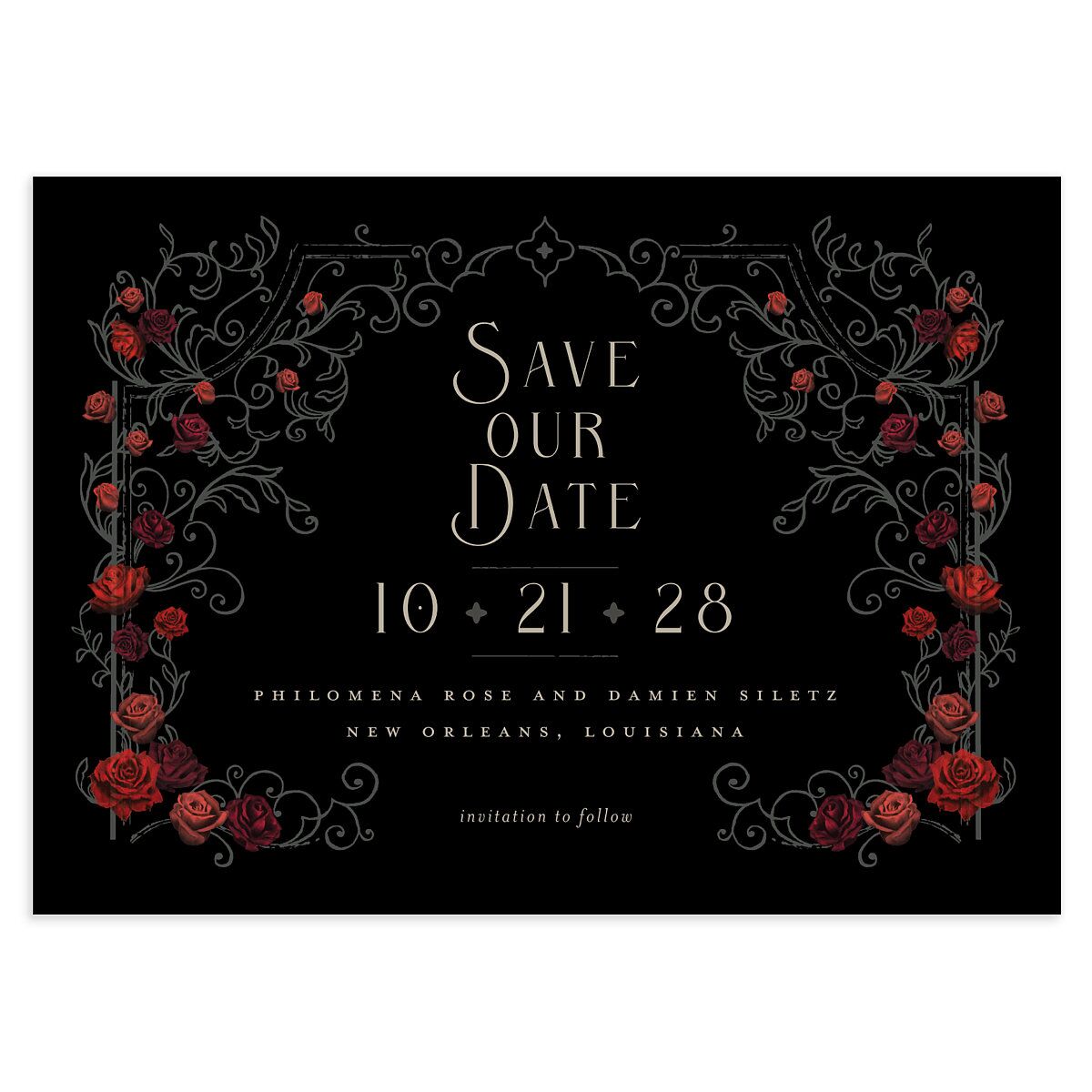Gothic Gate Save The Date Cards