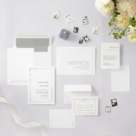 Double Frame Wedding Invitations Gold Pure White Signature Blank No Standard