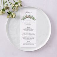 Floral Arc Menus Shell Pink Signature