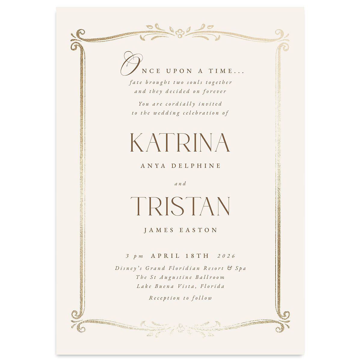 Once Upon a Time Wedding Invitations