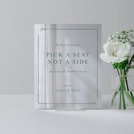 Exquisite Branches Botanical Mirrored Acrylic Favor Tabletop Sign X-small Deep Lake Mirrored Acrylic XS Tabletop Favor Standard