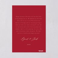 Beloved Poinsettia Holiday Cards Crimson Signature Blank