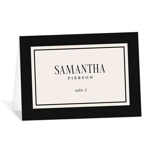 Elegant Diamond Pattern Place Cards Midnight Signature