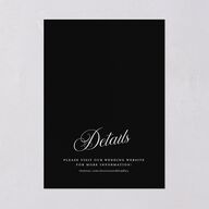 Elegant Hollywood Calligraphy Wedding Invitations Licorice Signature Blank No Standard