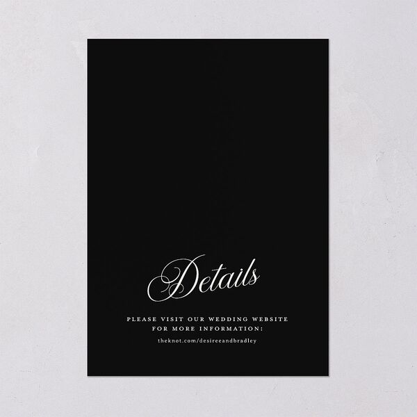 Elegant Hollywood Calligraphy Wedding Invitations Licorice Signature Blank No Standard