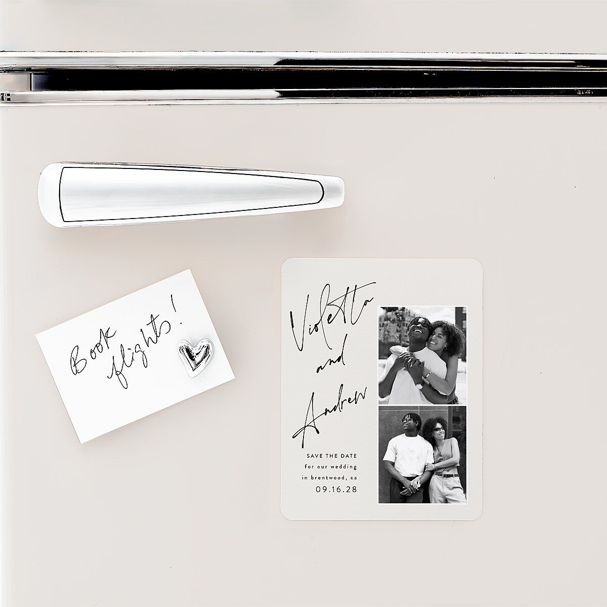 Signed Save The Date Magnets Licorice Magnet Paper
