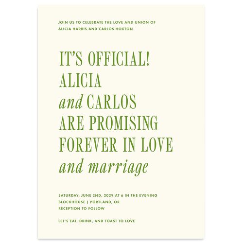 Editorial Promise Wedding Invitations Meadow Signature Blank No Standard