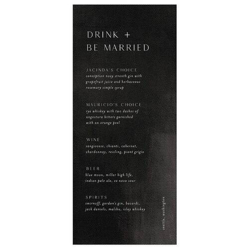 Modern Canvas Menus Midnight Signature