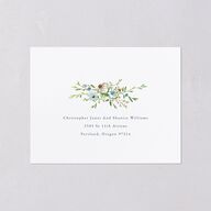 Wildflower Border All-in-One Wedding Invitations Stream Signature Light Both Recipient and Return Addresses No