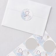 Hydrangea Garden Wedding Stickers Slate Circle