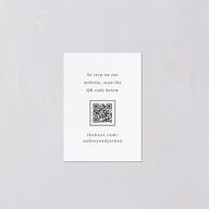 Botanical Luxury QR Code RSVP Cards Pure White Signature Standard