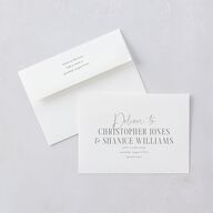 Timeless Lockup Save The Date Card Envelopes White Pure White Both Recipient and Return Addresses Signature Standard