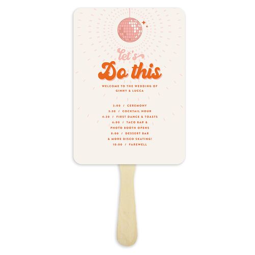 Disco Love Fan Programs Tangerine Signature Rounded