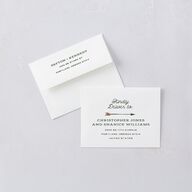 Happy Campers Save the Date Petite Cards Deep Olive Signature smooth Blank No Standard