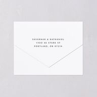 Vintage Island All-in-One Wedding Invitations Rose Gold Signature Light Both Recipient and Return Addresses No