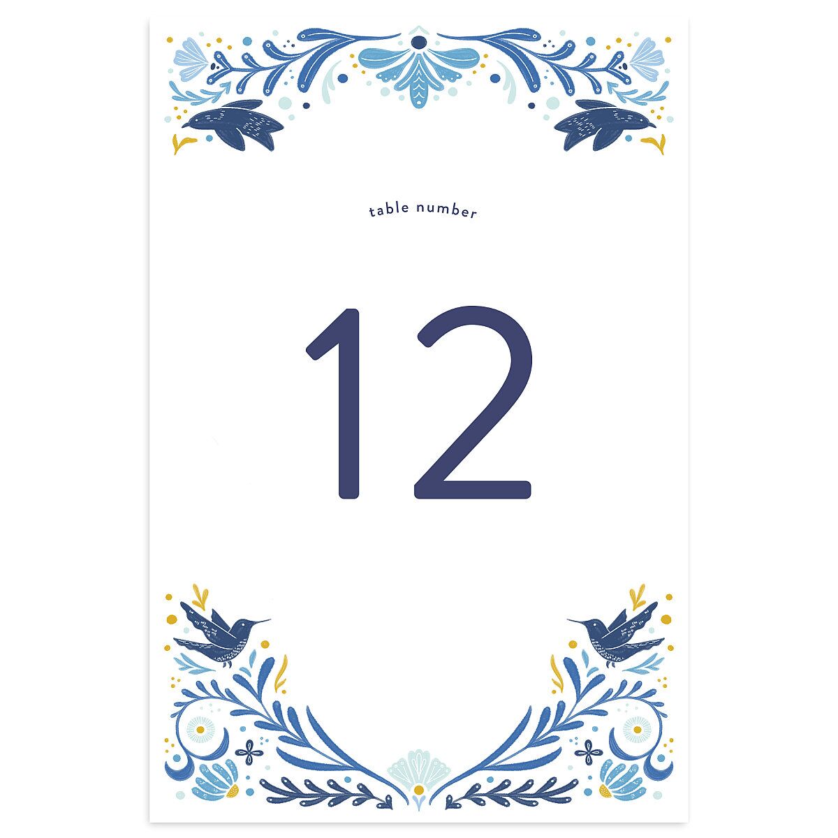 Folk Art Table Numbers