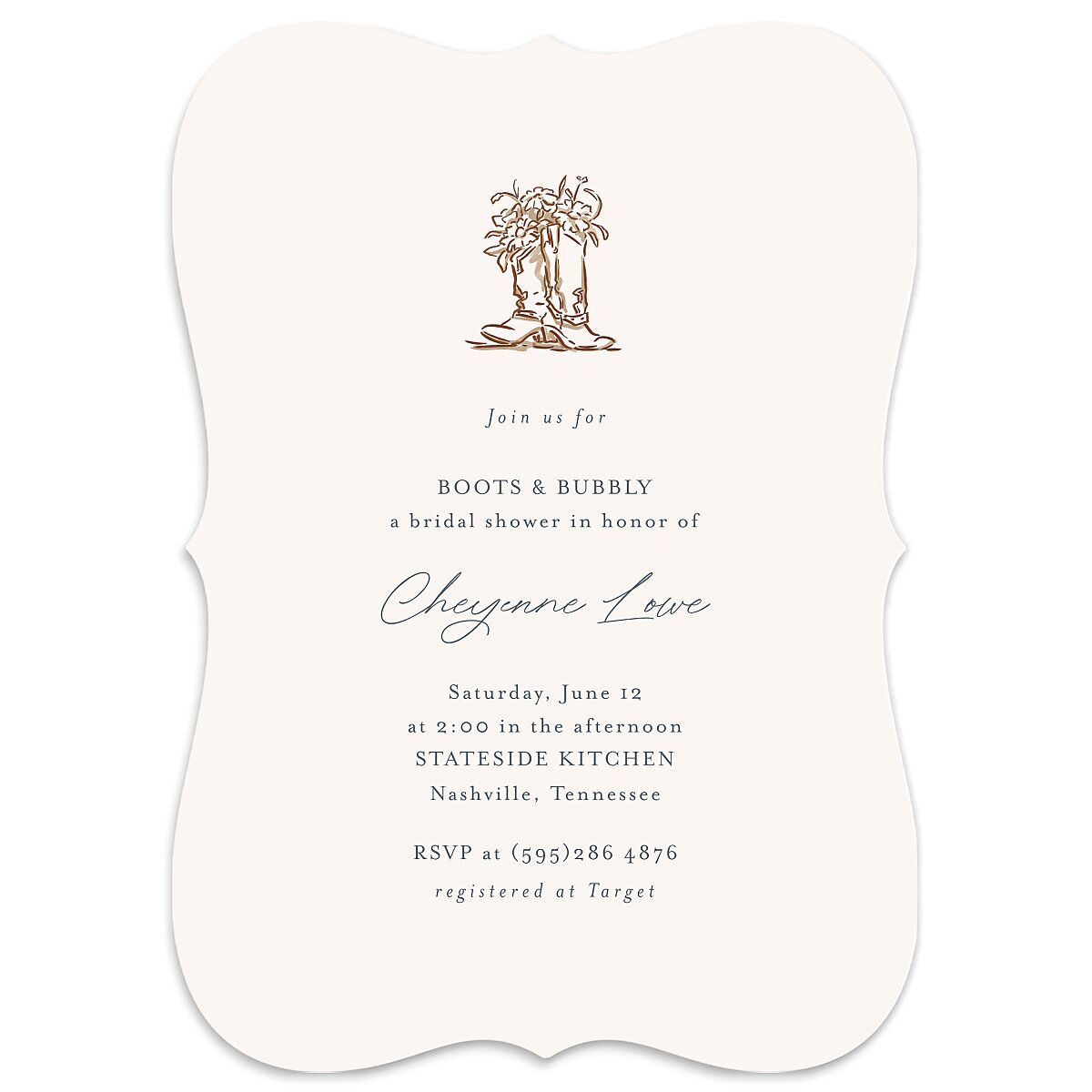 Western Wild Horses Bridal Shower Invitations