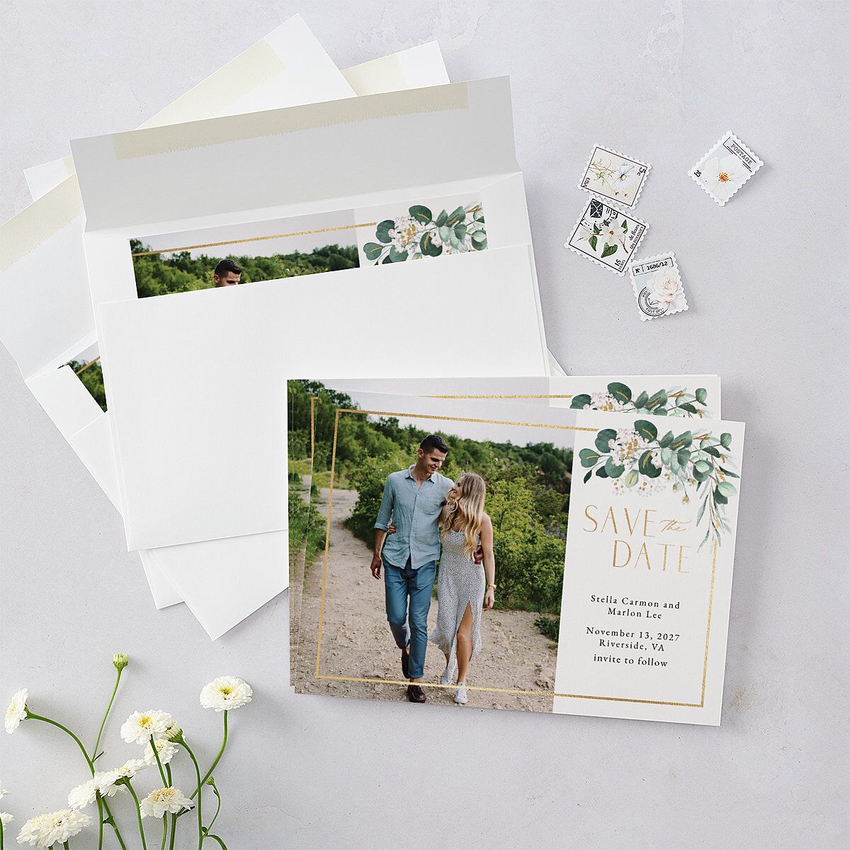 Timeless Hoop Save The Date Cards — view 5