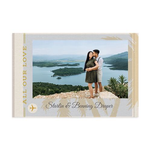 Retro Boarding Pass Travel Ticket Thank You Postcards Slate
