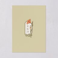 Vintage Nouveau Floral Wedding Invitations Pear Signature Blank No Standard