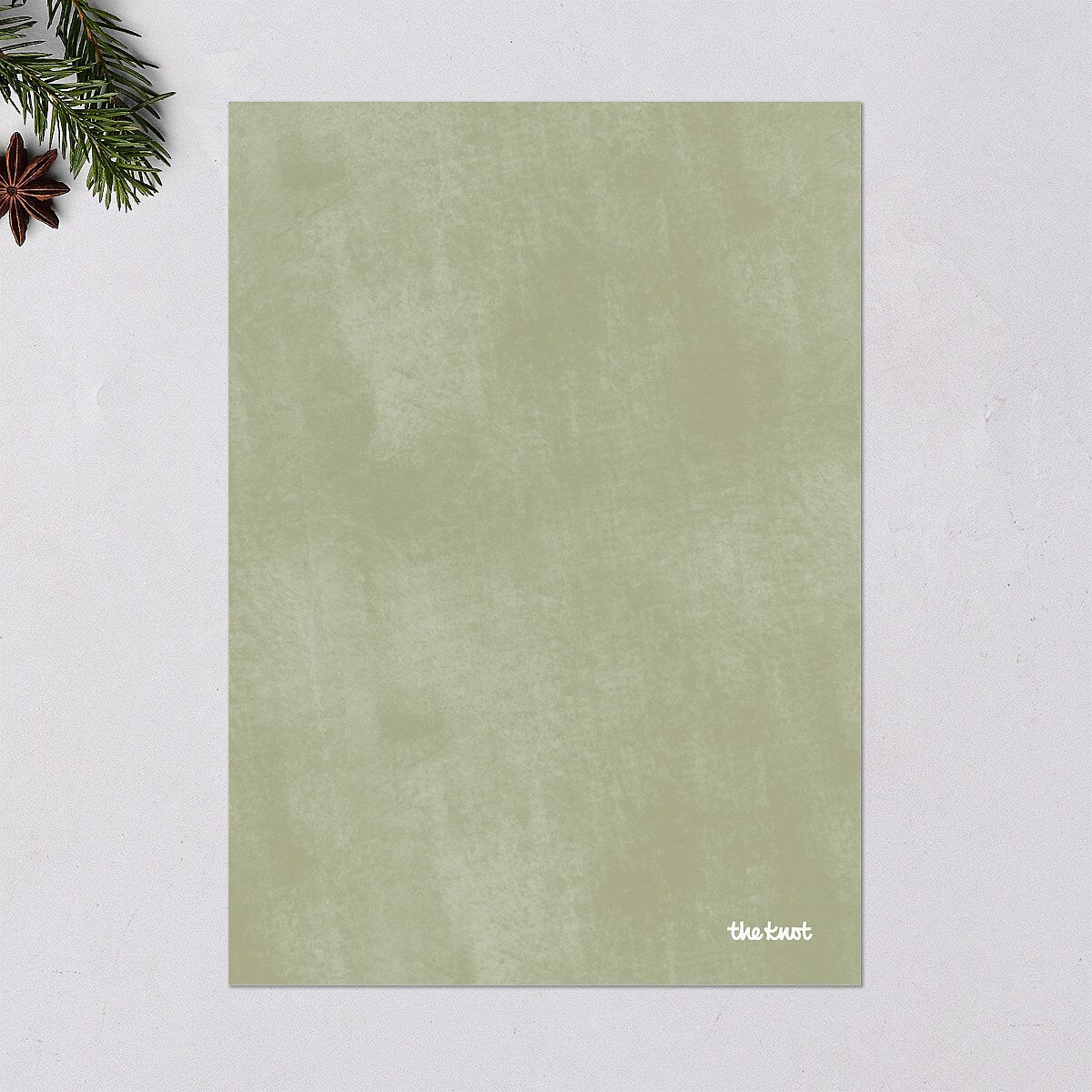 Flannel Type Holiday Cards Maroon Signature Blank Standard Portrait