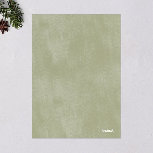 Flannel Type Holiday Cards Maroon Signature Blank Standard Portrait
