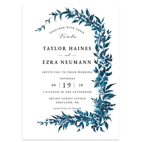 Rich Greenery Wedding Invitations Cruise Signature Blank No Standard