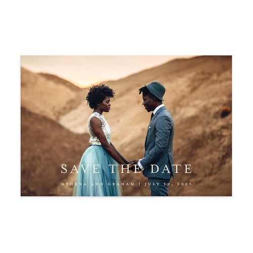 Intricate Vintage Save The Date Postcards Tan