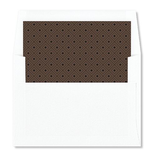 Elegant Diamond Pattern Envelope Liners Deep Bronze Standard