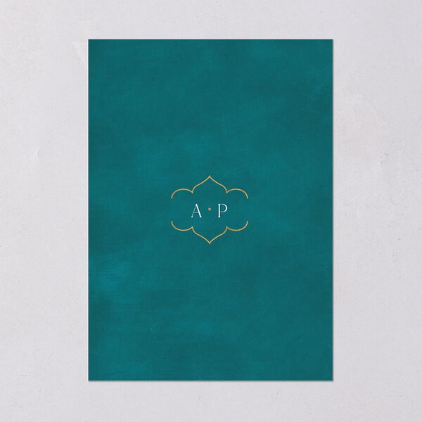 Indian Ornamental Elegance Wedding Invitations Pure White Signature Blank No Standard