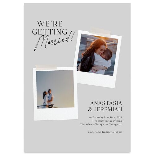 Photo Splash Wedding Invitations Mist Signature Blank No Standard