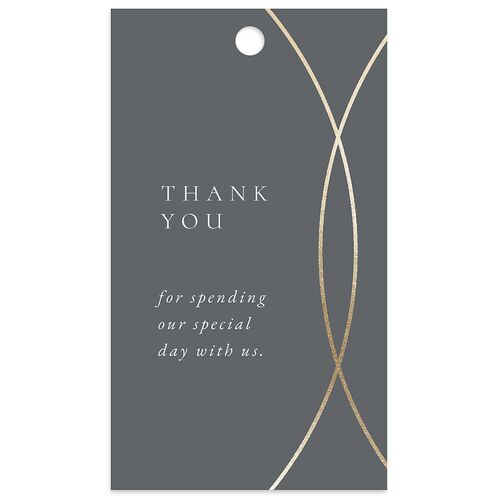Minimal Rings Favor Gift Tags Gold Slate Signature
