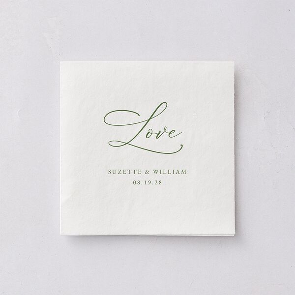 Romantic Garden Cocktail Napkins Snow Napkin Uncoined