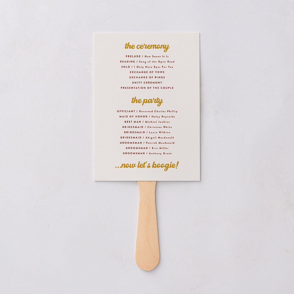 Disco Love Fan Programs Red Clay Signature Standard