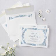 Elegant Antique Toile Frame Bridal Shower Invitations by Bridgerton Cruise Signature Blank