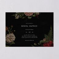 Gothic Floral Bridal Shower Invitations Midnight Signature Blank