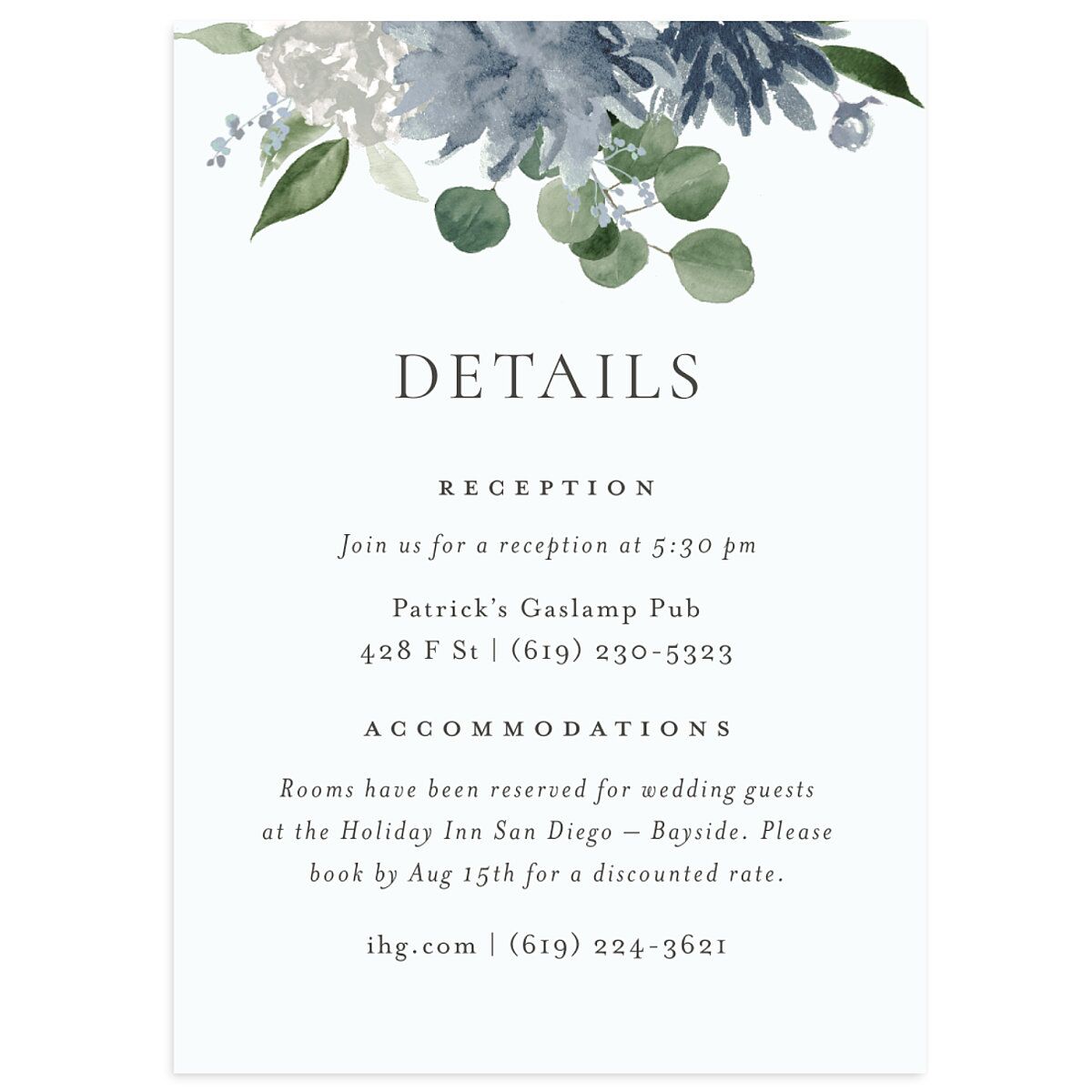 Timeless Bouquet Wedding Enclosure Cards