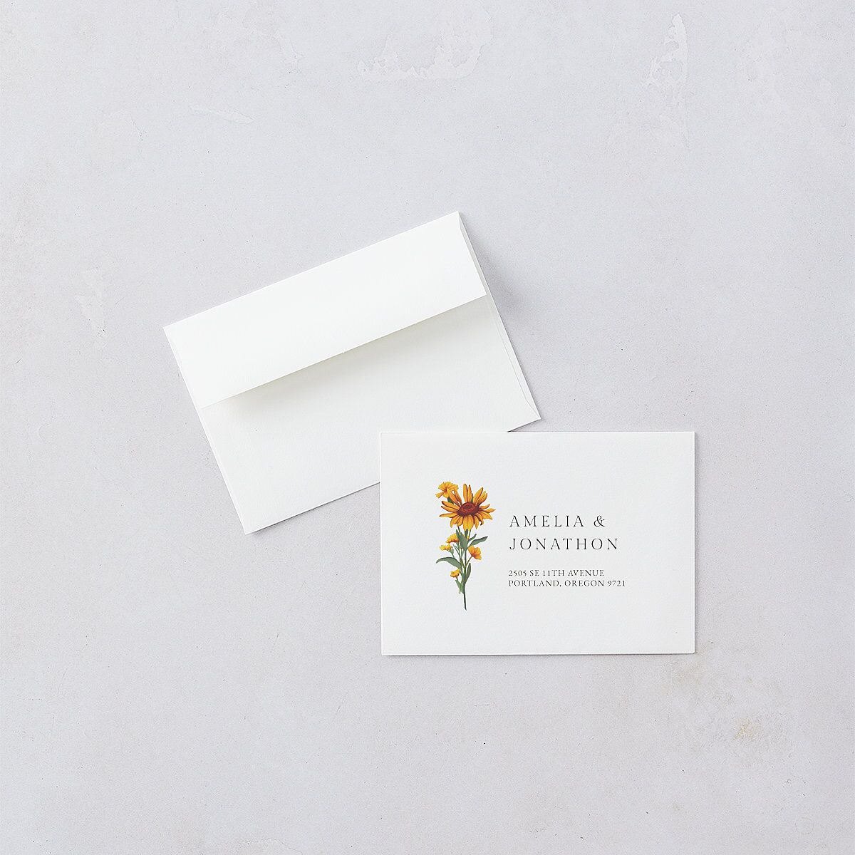 Wild Daisies Wedding Response Cards Buttercup Signature Standard