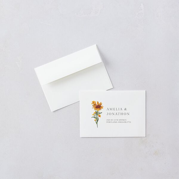 Wild Daisies Wedding Response Cards Buttercup Signature Standard